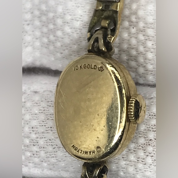 Antique 10kt Gold & Diamond Ladies Wristwatch main image 4